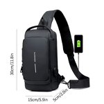 Men's Chest Bag - Manufacturer - Korean PU Waterproof Crossbody Casual Sports iPhone