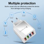 USB Charger - Manufacturer - 3.1A 4Port Portable Phone Charger US UK EU Adapters