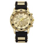 Quartz Watch - Manufacturer - QW75 Gold 40mm Luminous Stainless Steel Complete Calendar