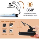 Book Light - Manufacturer - USB Rechargeable Dimmable Flexible Clip Kids Bed Reading