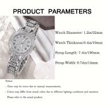 Moissanite Watch Set - Manufacturer - Hip Hop Korean Diamond Silver Bracelet Earrings Gold
