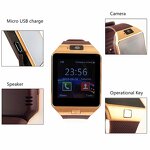 Smart Watch - Manufacturer - DZ09 Men Blue IP67 GPS TF Sim 4G 5G Compass Fitness Tracker