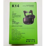 TWS Earphones - Manufacturer - K14 IPX4 Touch Control Noise Cancelling In-Ear Gaming