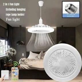 LED Fan Light - Manufacturer - Modern Remote Control Ceiling Fan Living Room Bedroom