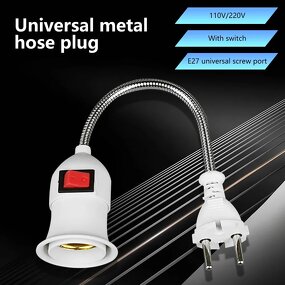 E27 Lamp Holder - Manufacturer - Direct Plug Swivel Mouth Universal Hose with Switch