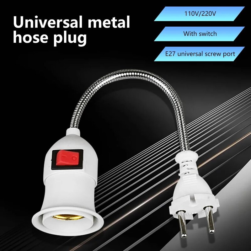 E27 Lamp Holder - Manufacturer - Direct Plug Swivel Mouth Universal Hose with Switch