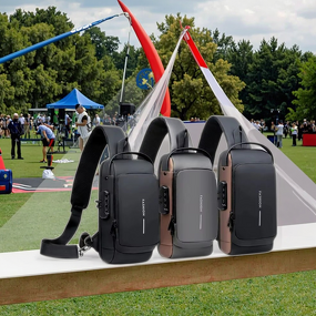 Men's Chest Bag - Manufacturer - Korean PU Waterproof Crossbody Casual Sports iPhone