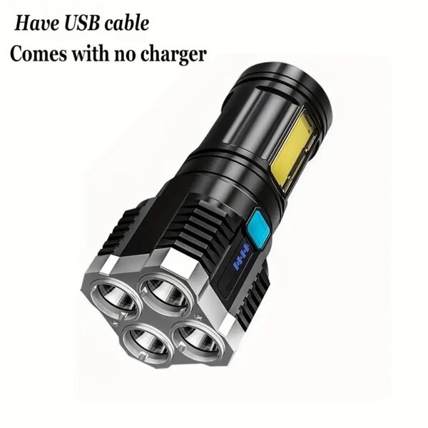 LED Flashlight - Manufacturer - 4-Mode Brightness Adjustment Outdoor Emergency Display