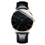 Quartz Watch - Manufacturer - Men Ultra-Thin 40mm Business Leather Crystal Buckle