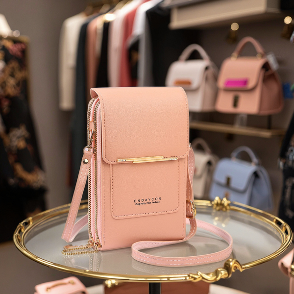 Women's Crossbody Bag - Manufacturer - Crazy Bag Touch Screen Lock Metallic Mobile Phone