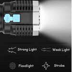 LED Flashlight - Manufacturer - 4-Mode Brightness Adjustment Outdoor Emergency Display