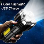 LED Flashlight - Manufacturer - 4-Mode Brightness Adjustment Outdoor Emergency Display