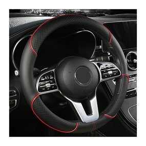 Steering Wheel Cover Manufacturer - Anti-Slip Leather Universal 38cm Shape O & D