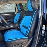 Seat Covers Manufacturer - Universal Blue ECO Leather for 90% Sedan SUV 5 Seats