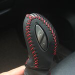 Gear Shift Knob Cover Manufacturer - Cowhide Carbon Fiber for Buick Verano Hand-sewn