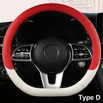 Steering Wheel Cover Manufacturer - Anti-Slip Leather Universal 38cm Shape O & D