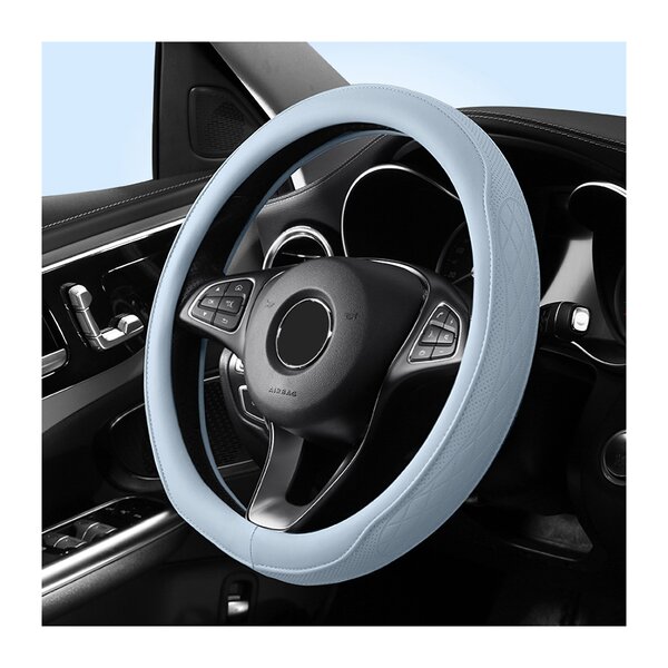 Steering Wheel Cover Manufacturer - Anti-Slip Leather Universal 38cm Shape D