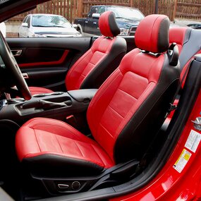 Seat Covers Manufacturer - Custom Fit for 2015-2024 Ford Mustang Convertible Leather