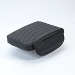 Armrest Cushion Mat Manufacturer - Universal Nappa Leather Memory Foam 32x22cm