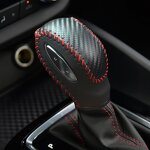 Gear Shift Knob Cover Manufacturer - Cowhide Carbon Fiber for Buick Verano Hand-sewn