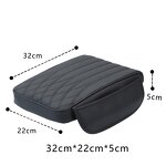 Armrest Cushion Mat Manufacturer - Universal Nappa Leather Memory Foam 32x22cm