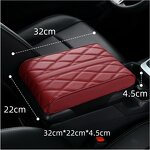 Armrest Cover Manufacturer - Universal Artificial Leather Memory Foam 32x22cm