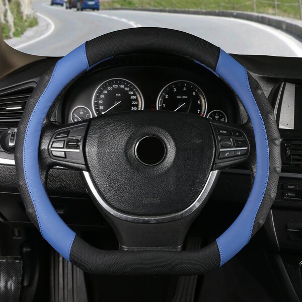 Steering Wheel Cover Manufacturer - Universal Sports Leather 38cm with Massage Points