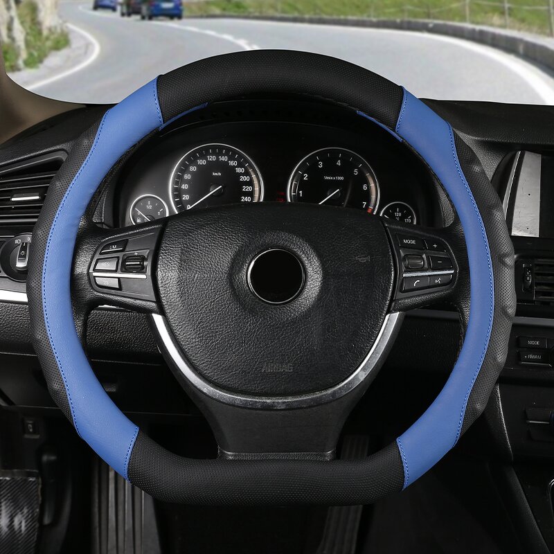 Steering Wheel Cover Manufacturer - Universal Sports Leather 38cm with Massage Points
