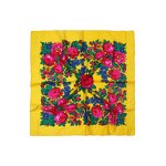 Babushka Neck Scarf - Manufacturer - Russian Ethnic Floral 70*70 cm Square Polyester Custom Logo