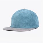 5 Panel Trucker Hat - Manufacturer - Wholesale Custom Classic Two Tone Corduroy Flat Brim Snapback