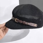 Straw Beret Cap - Manufacturer - Wholesale Summer Mesh Octagonal Artist Painter Paper Belt