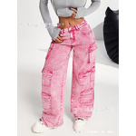 Cargo Jeans Manufacturer - High-Waist Loose Fit Multi-Pocket Wide-Leg