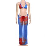 Swimsuit Set Manufacturer - Three Piece Mesh Skirt Set