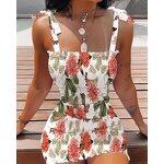Dress Manufacturer - Sleeveless Floral Printed Beachwear Mini