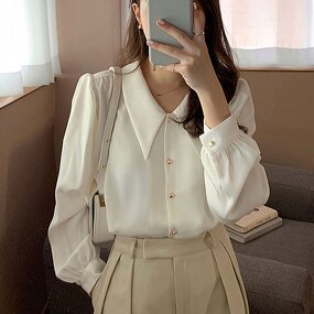 Shirt Manufacturer - Long Sleeve Lapel Collar Single Breasted Button