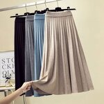 Skirt Manufacturer - Knitting High Waist A-line Thick Knitted