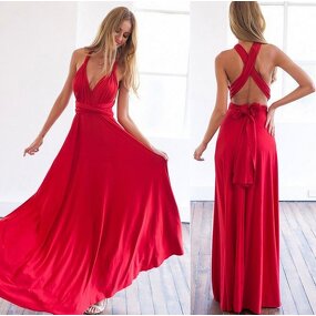 Party Dress Manufacturer - Sleeveless Solid Color Backless Strap Cross