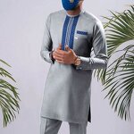 Shirt Suits Manufacturer - African Middle East Printed Long Sleeve O-neck