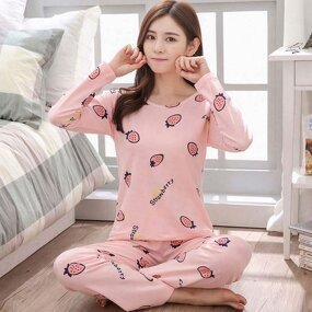 Pajamas Set Manufacturer - Cartoon Printed 2 Piece Long Sleeve