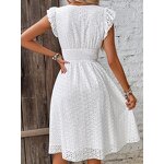 Dress Manufacturer - Multi-Color Lotus Leaf Sleeves Chiffon Casual