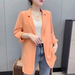 Suit Coat Manufacturer - Seven Sleeve Lapel V-neck Loose Chiffon