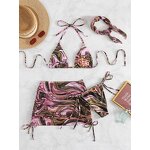 Swimsuits Manufacturer - Four Piece Digital Print with Headband