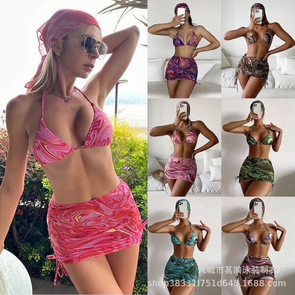 Swimsuits Manufacturer - Four Piece Digital Print with Headband