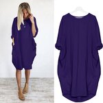 Dress Manufacturer - Casual Loose Long Sleeve Oversized T-shirt