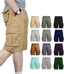 Men's Cargo Shorts - Manufacturer - 100% Cotton Eco Anti-Wrinkle Gym Plus Size Acid Washed Summer