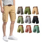 Men's Cargo Shorts - Manufacturer - 6-Pocket 5-Inch Cotton Mid Waist Woven Casual Half