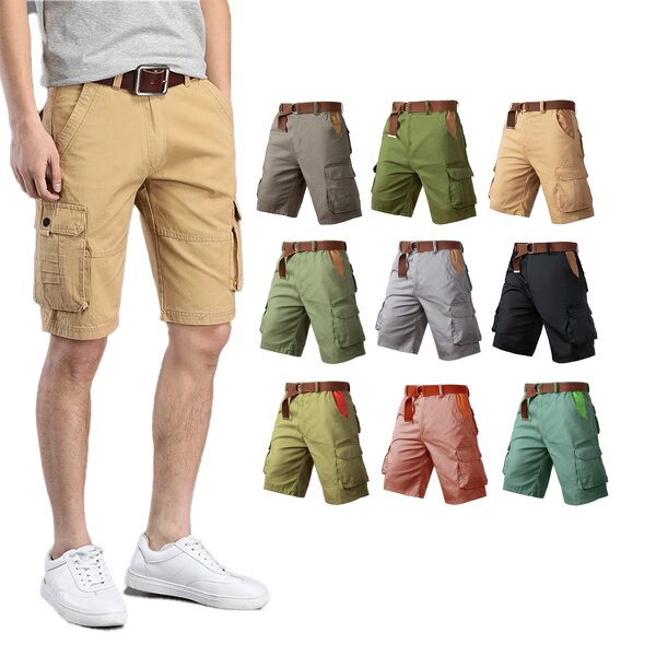 Men's Cargo Shorts - Manufacturer - Custom 6-Pocket 5 Inch Cotton Breathable Woven Casual
