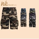 Men's Cargo Shorts - Manufacturer - Camouflage 100% Cotton Mid Waist Anti-Wrinkle Casual