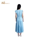 Women's Maxi Dress - Manufacturer - Chiffon V-neck Patchwork Solid Breathable Elegant Casual