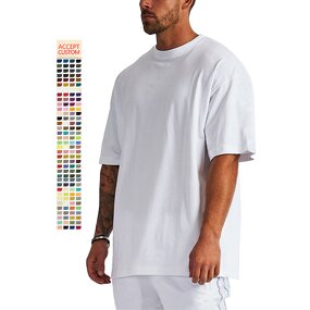 Men's T-Shirt - Manufacturer - OEM 100% Cotton 180GSM Loose Oversized Print Blank Short Sleeve